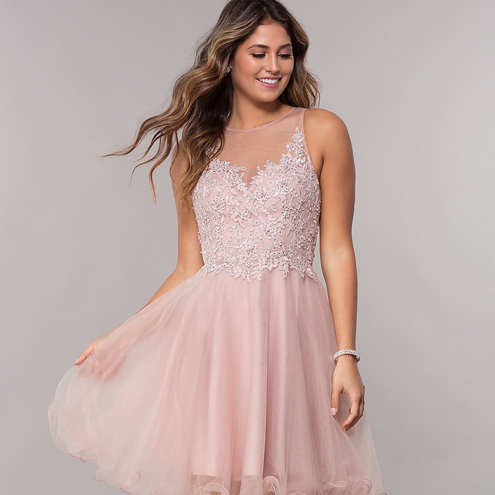 NWT. White Emborded Bodice Fit Flare Dress